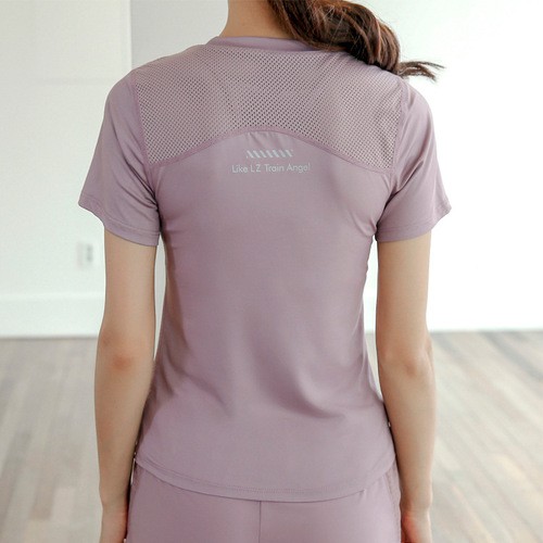 Áo thun ngắn tay tập Yoga nhanh khô cho nữ