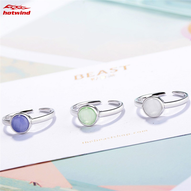 Nhẫn Đá Mặt Trăng Đơn Giản Cho Nữ