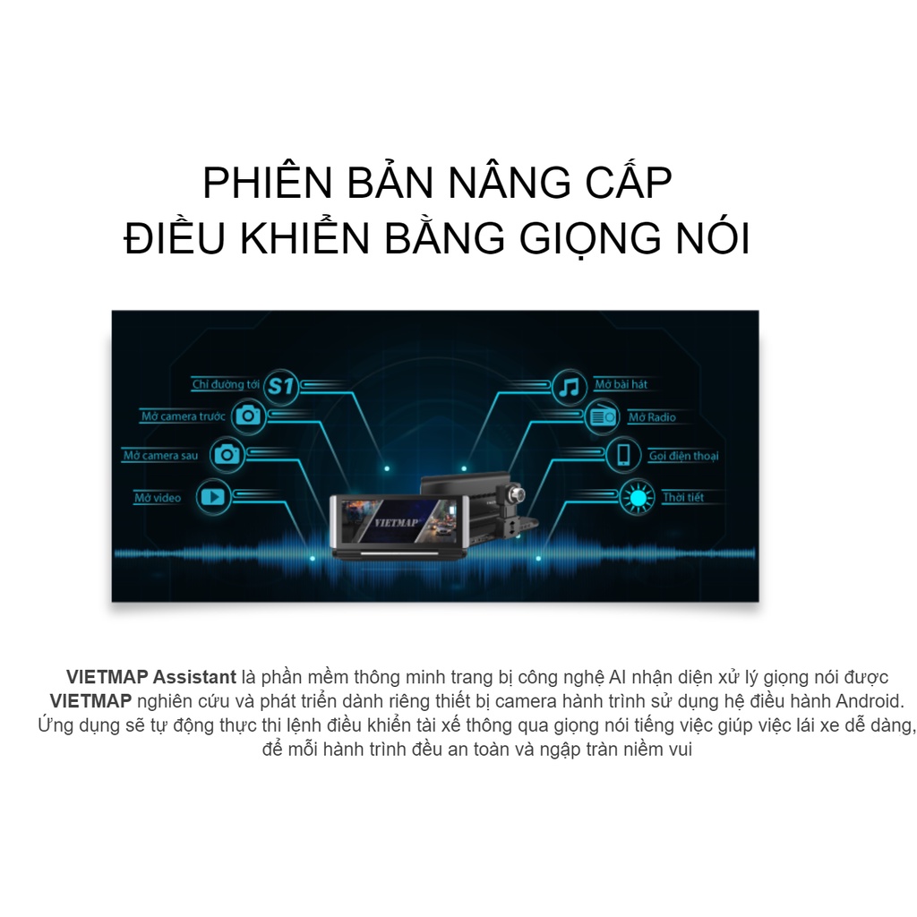 Camera Hành Trình Vietmap D22 - Dẫn Đường S1- Điều Khiển Giọng Nói - Giám Sát Xe Từ Xa - ADAS - Ghi Hình Kép | BigBuy360 - bigbuy360.vn