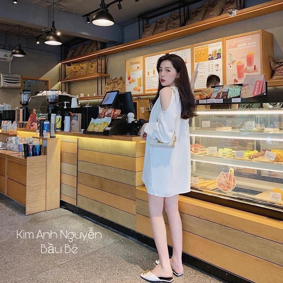 [Mã WASKT410K giảm 10K đơn 50K] Váy Sơ Mi Hở Vai Đũi Lụa Nhăn Cao Cấp | BigBuy360 - bigbuy360.vn