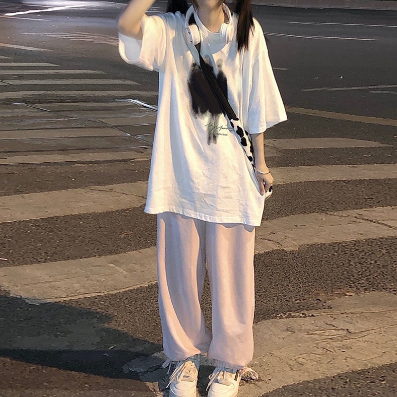 Áo Thun Tay Ngắn Dáng Rộng In Hình Gấu Thời Trang Mùa Hè 2022 Mới Cho Nữ