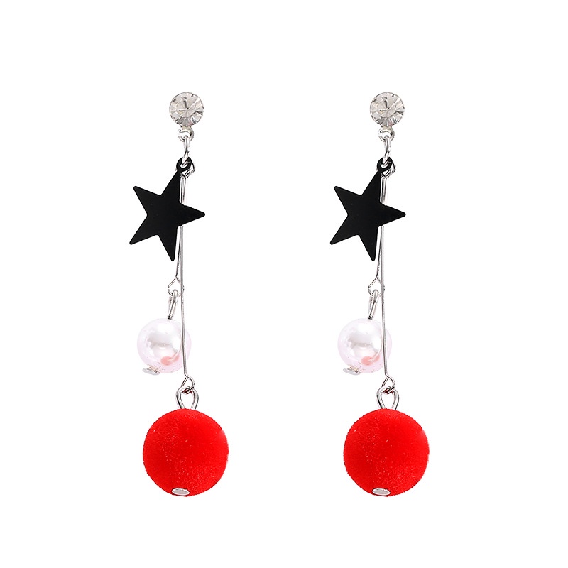 Bộ Hai Đôi Khuyên Tai Dáng Dài Đính Đá Phong Cách Hàn Quốc Cho Nữ