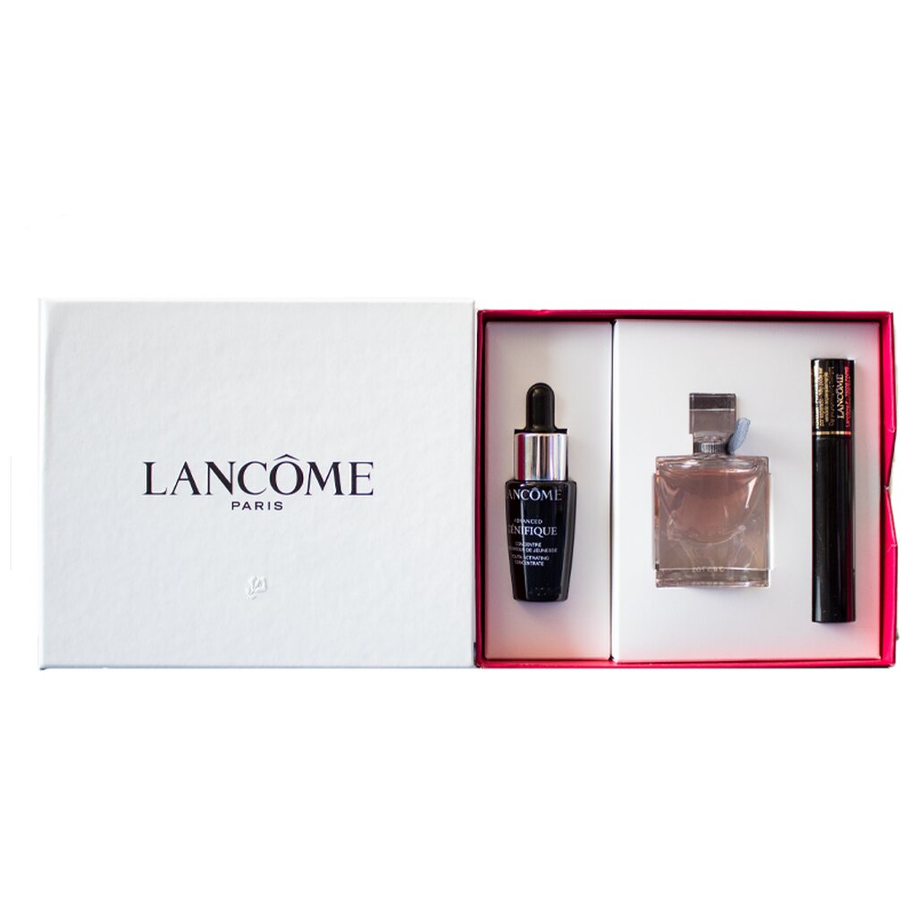 Set quà tặng nước hoa mini Lancome La Vie Est Belle EDP 4ml + Serum Advanced 10ml + mascara Hypnose