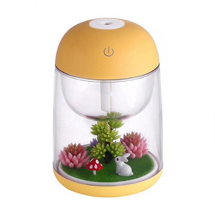 Máy phun sương khuếch tán tinh dầu tạo ẩm hình phong cảnh trong suốt kèm đèn led đổi màu