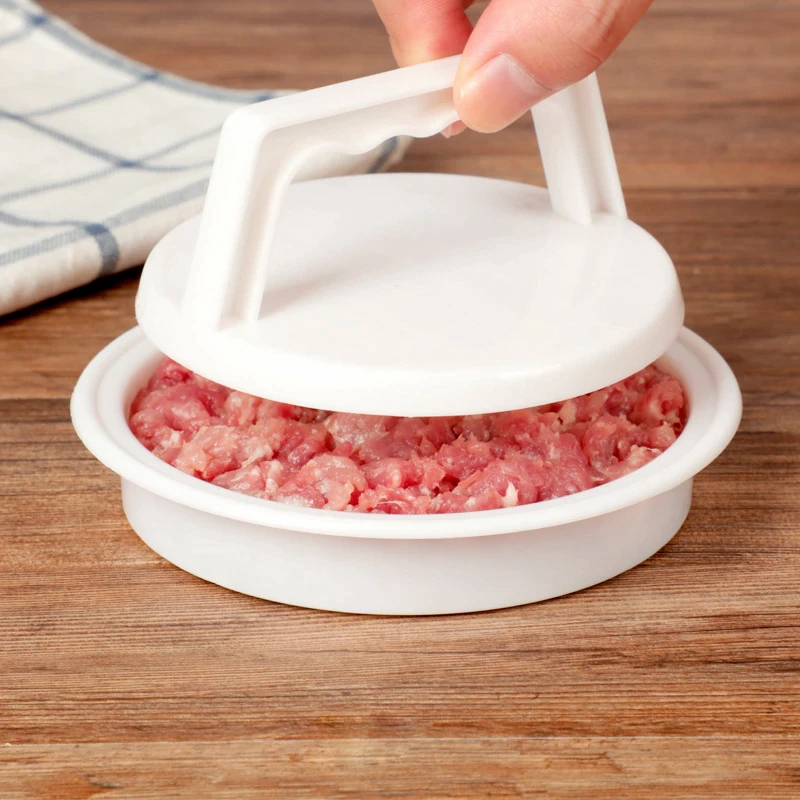 JOSMOMO Máy ép bánh hamburger hình tròn MỚI Máy ép bánh hamburger bằng nhựa cấp thực phẩm Thịt bò nướng Bánh mì kẹp thịt Máy ép khuôn tạo khuôn Khuôn mẫu Dụng cụ nhà bếp