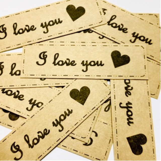 50 Nhãn Stickers Chữ LOVE/ I LOVE YOU 1,5x5,8cm