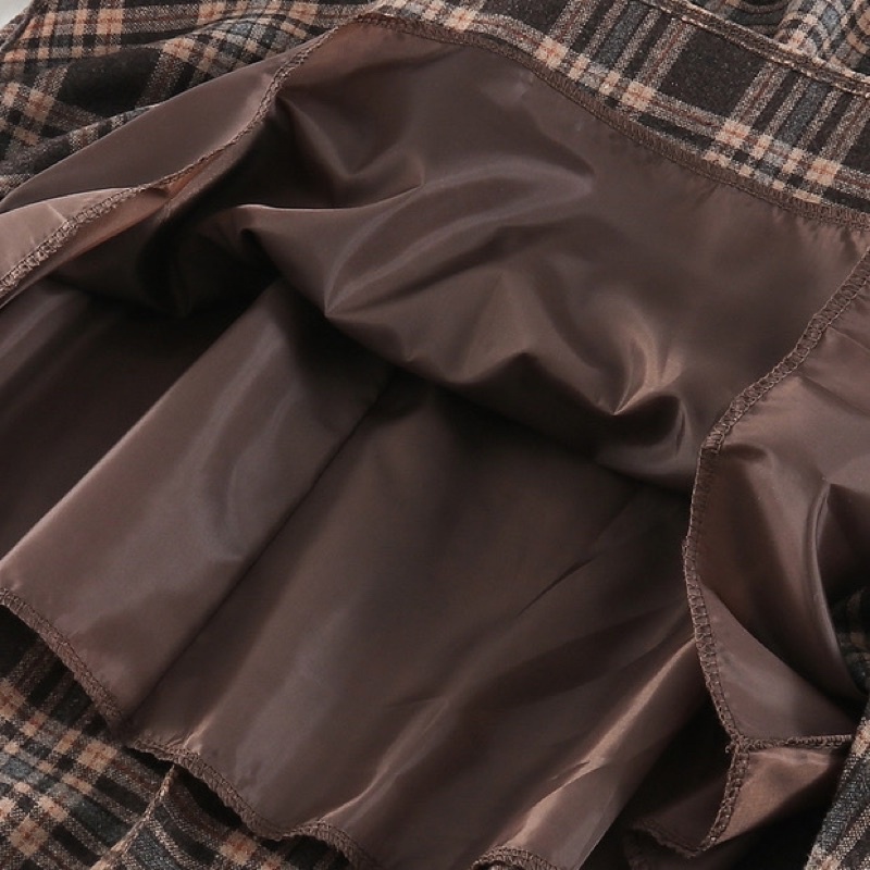 Chân Váy Dài Nữ Ulzzang Kẻ Caro Dáng Xòe Phong Cách Vintage Hàn Quốc Siêu Xinh