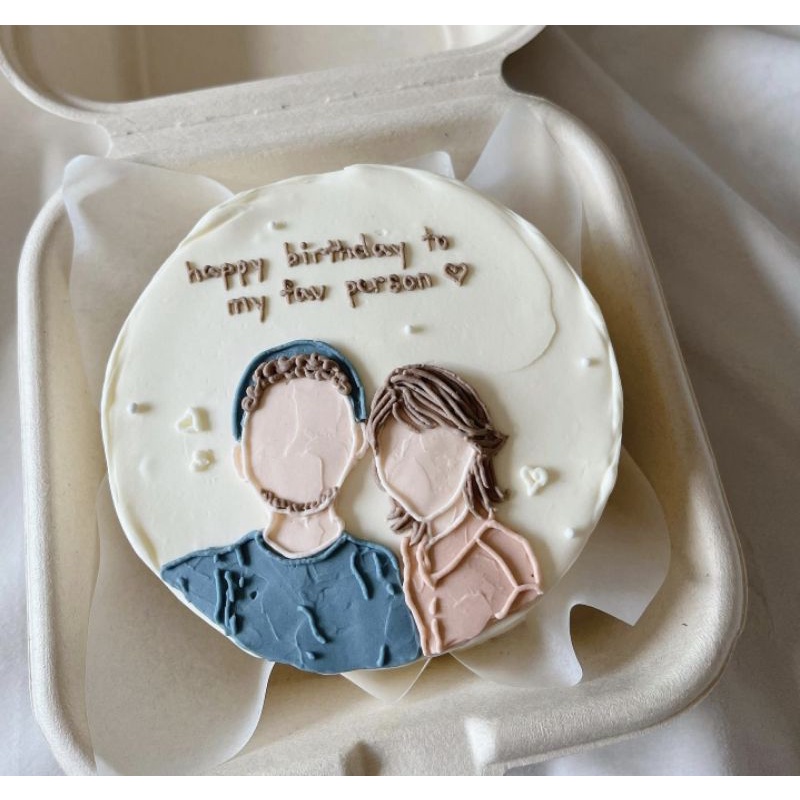 Bánh Kem Mini  - Decor kiểu Couple Cặp Đôi