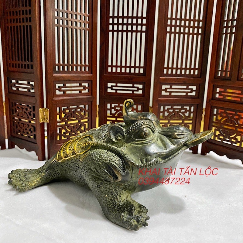 Cóc ngậm tiền , thiềm thừ tài Lộc phong thủy bằng đồng