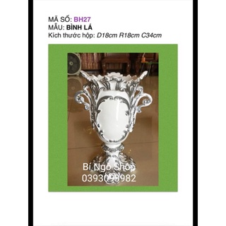 Bình hoa composite bình lá cao 34cm