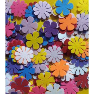 Hoa vải nỉ dập sẵn 5cm