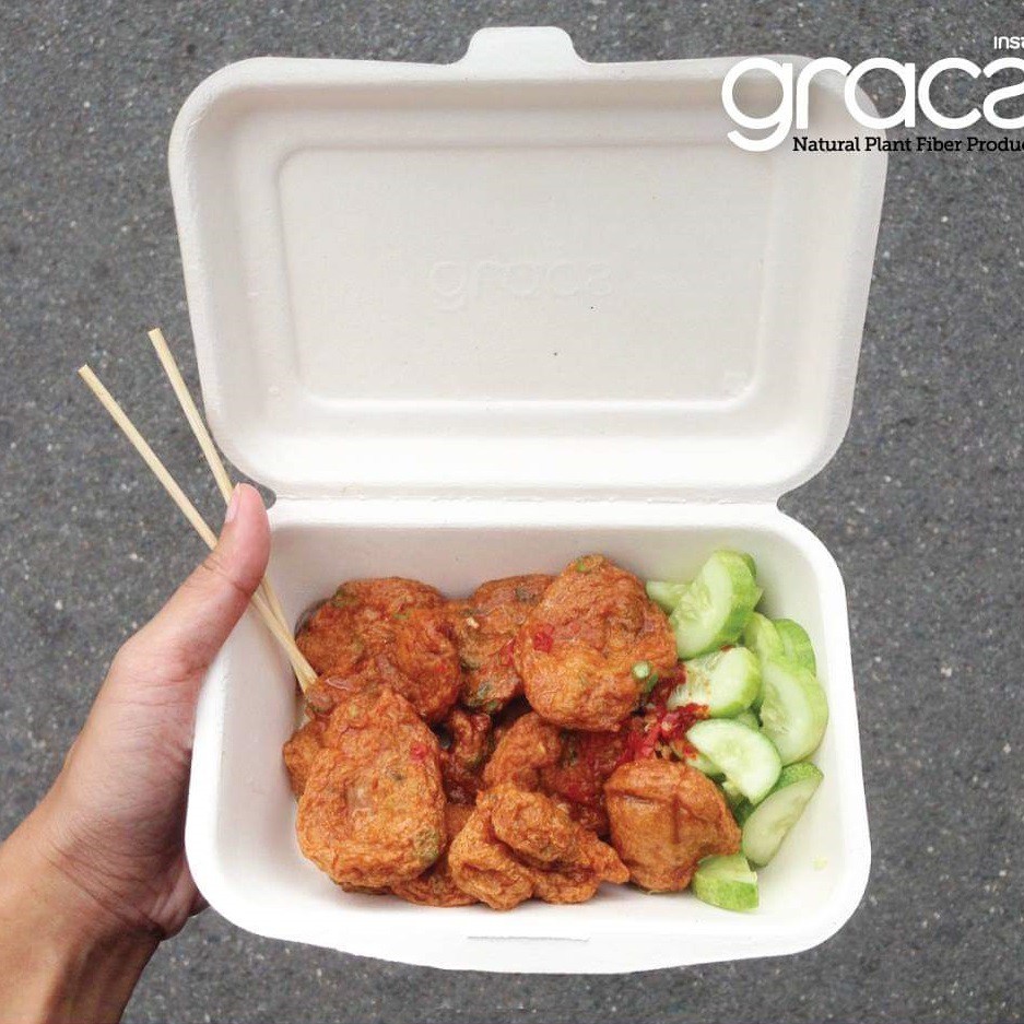 50 Hộp Cơm 450ml Bả Mía Phân Hủy Sinh Học - Gracz