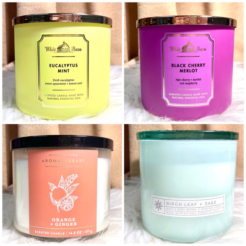 🌸 THANH LÝ Nến thơm BBW Bath Body Works 3 bấc 411g