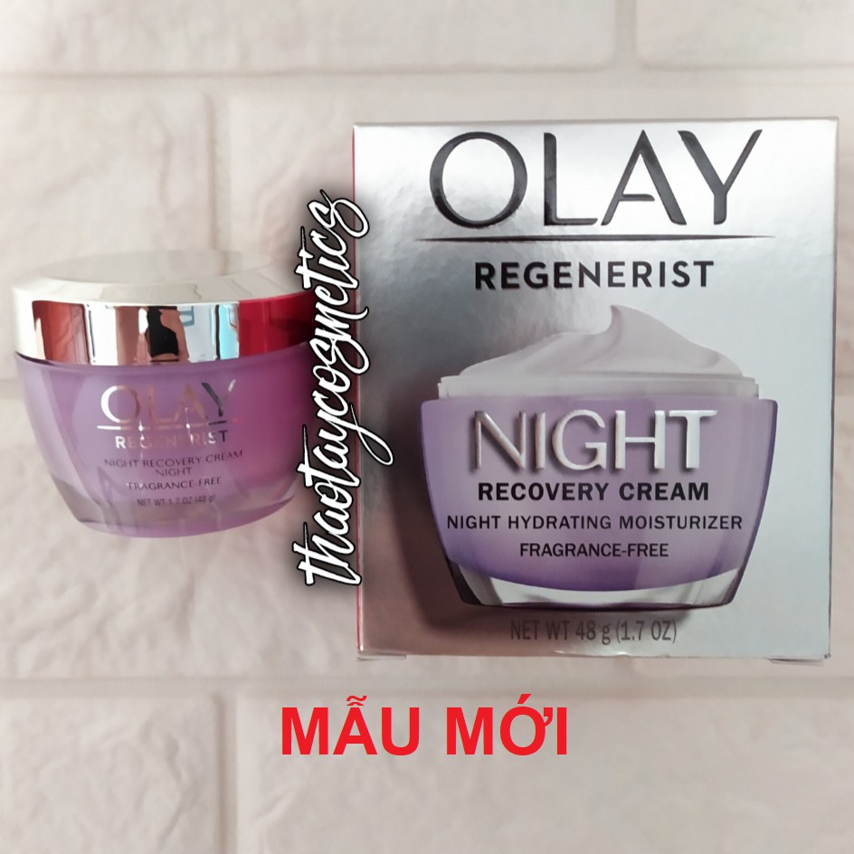 [Hàng Mỹ] Kem dưỡng ban đêm tái tạo da ngừa lão hóa Olay Regenerist Night Recovery Cream Face Moisturizer (48g)