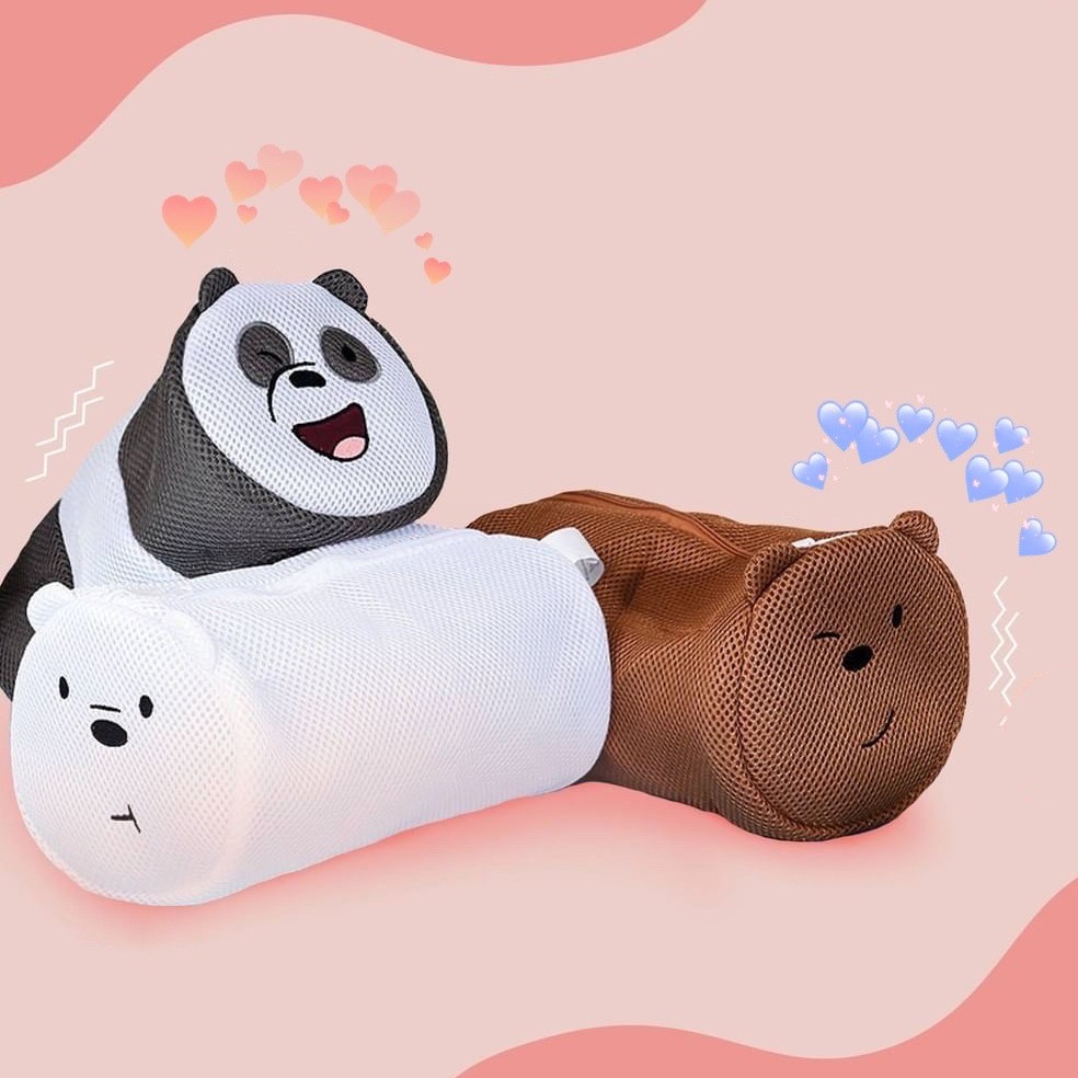 Túi giặt quần áo anh em gấu We Bare Bears Chúng tôi đơn giản là gấu chính hãng Miniso