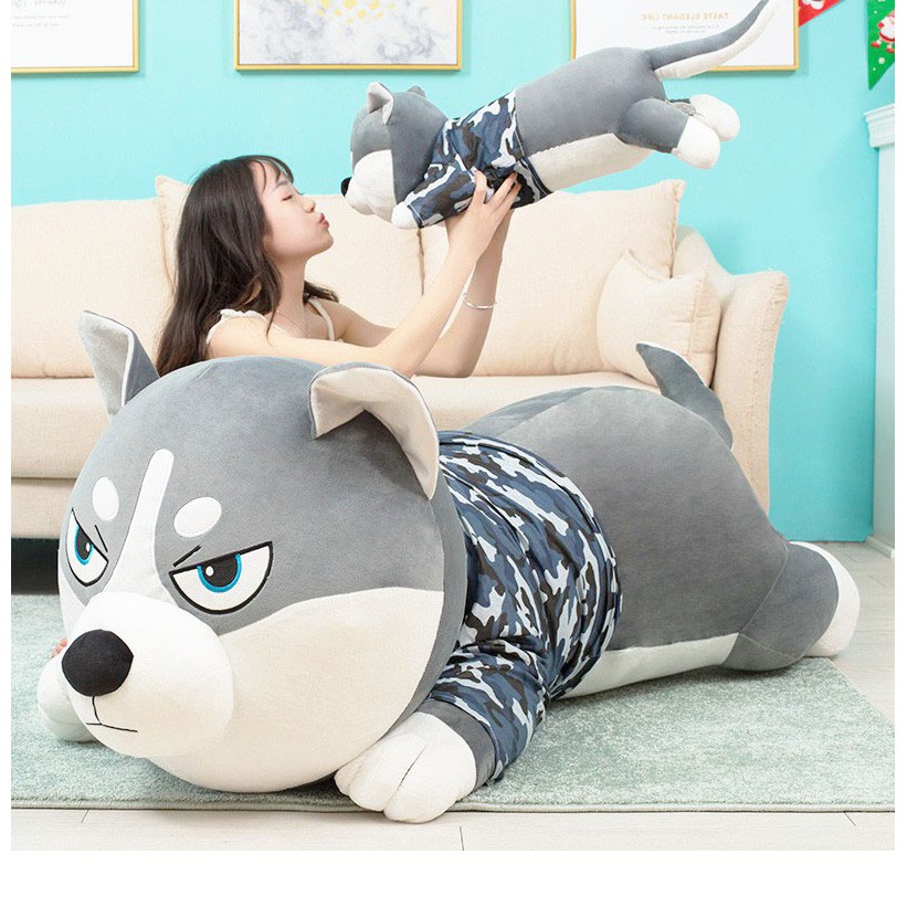 Gấu Bông Chó Husky Bông Siêu To Khổng Lồ - Hàng Cao Cấp Kagonk