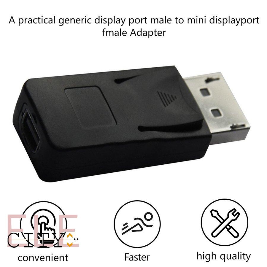 111ele} Black DP Displayport Male To Mini DisplayPort Female Mini DP Convertor Adapter