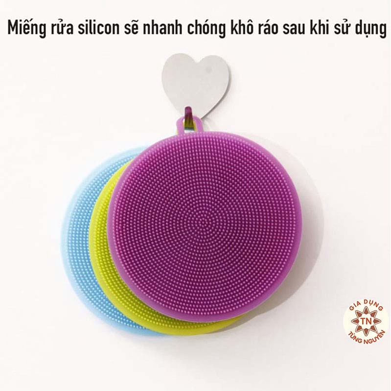 Miếng rửa chén bắt silicon đa năng có quai treo siêu biền [RỬA BÁT SILICON]