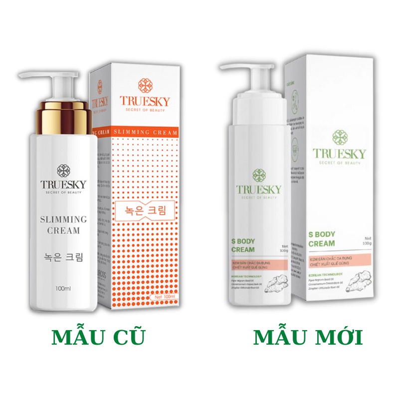 Kem Tan Mỡ Bụng Truesky CHÍNH HÃNG Chiết Xuất Quế Gừng Giúp Giảm Mỡ Bụng Chân Tay Đùi 200ml - BENU