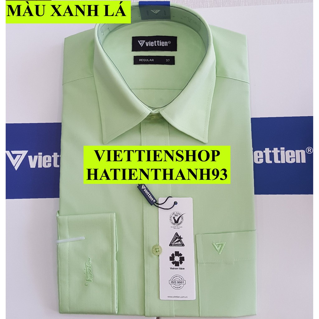 (ML) ÁO SƠ MI VIỆT TIẾN DÀI TAY MÀU TRƠN | BigBuy360 - bigbuy360.vn