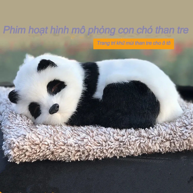 Túi Than Tre Hoạt Tính Khử Mùi Hình Chú Chó Bông Xinh Xắn Cho Xe Hơi