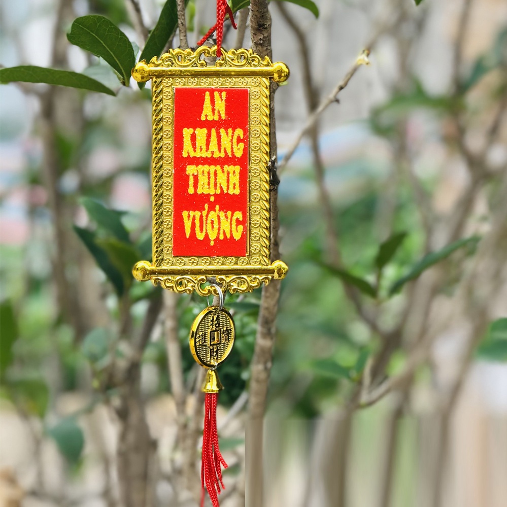 Combo 10 thẻ bài treo cây mai cây đào trang trí Tết (có 4 mẫu)