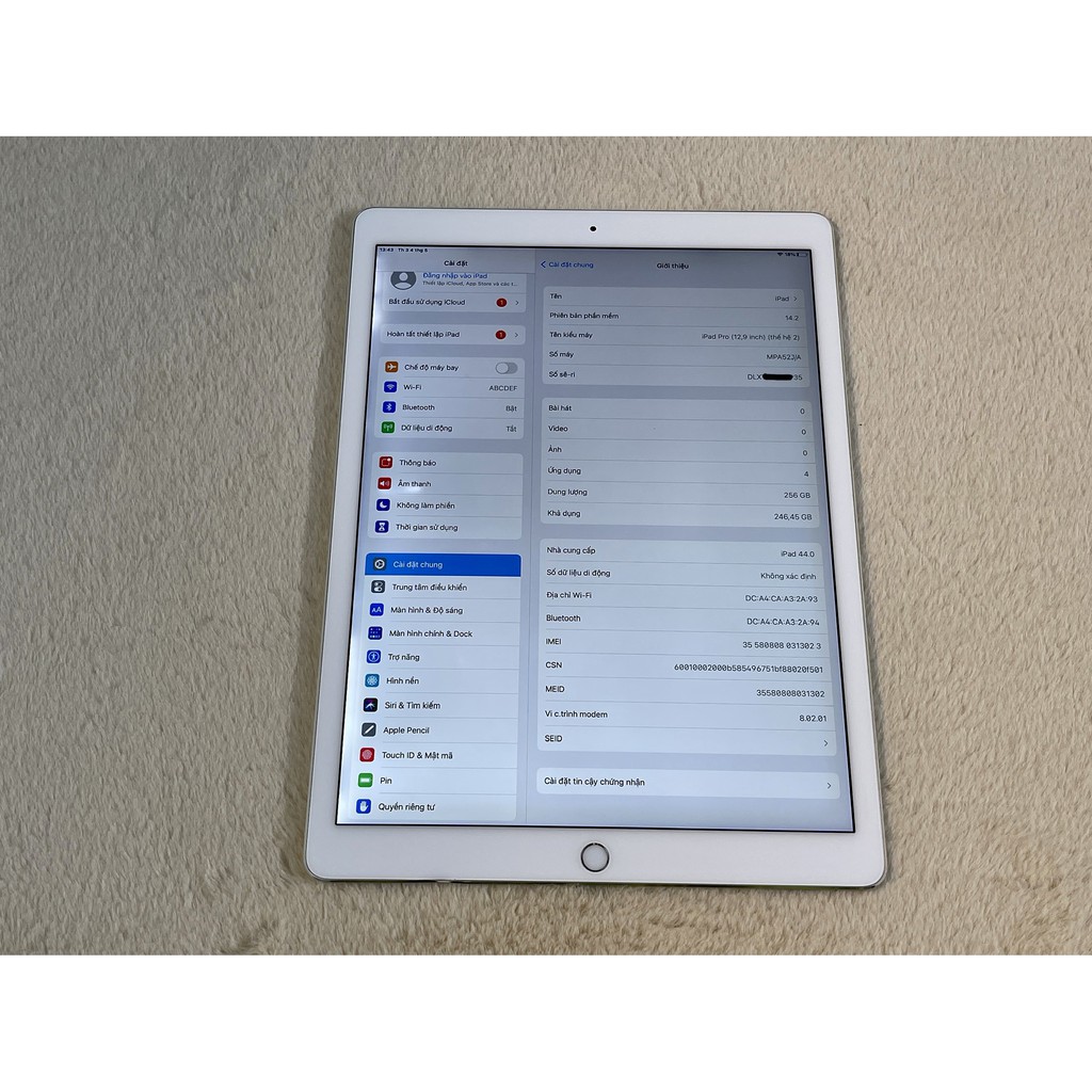 Máy tính bảng Apple iPad Pro 12.9 inch gen 2 256GB bản WIFI & 4G | BigBuy360 - bigbuy360.vn