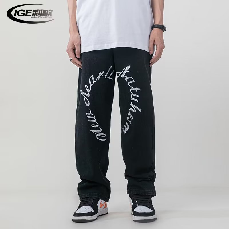 Quần jeans Dài In Chữ Thời Trang Cho Nam size S-3XL