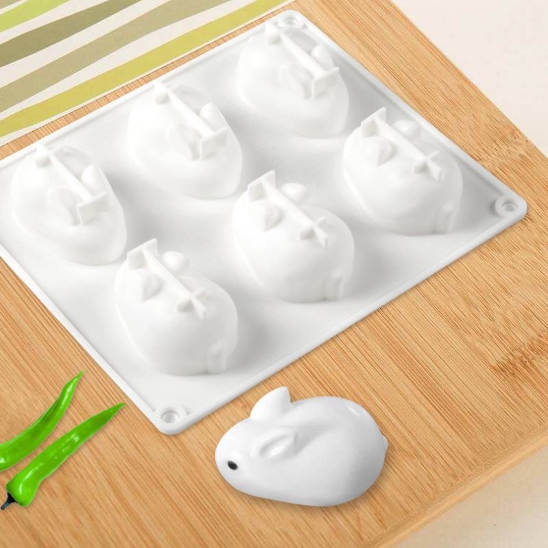 Khuôn Silicone Làm Bánh Hình Thỏ Con Xinh Xắn