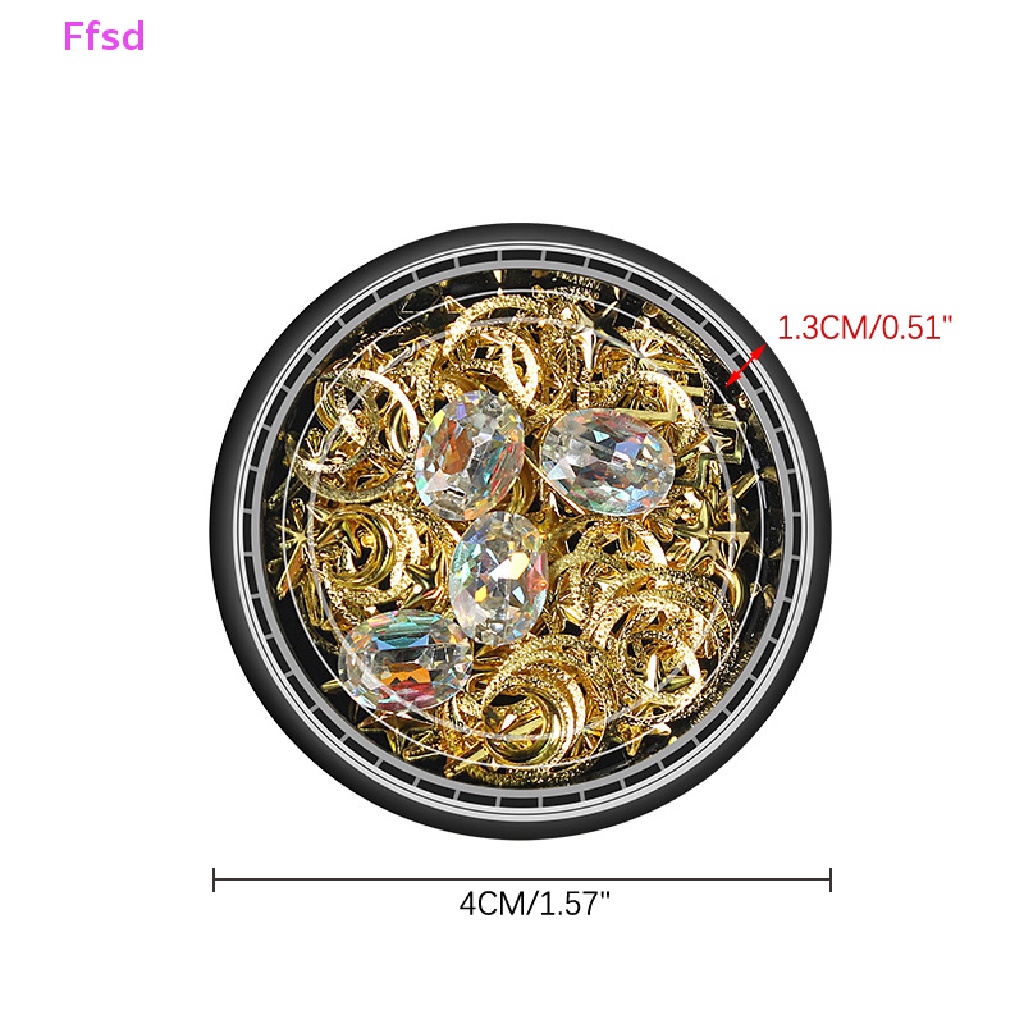 {Ffsd} Hàng Mới Về Đinh Tán Và Trăng Sao Trang Trí Móng Tay Nghệ Thuật Màu Vàng Kim Tuyến * Bán Chạy