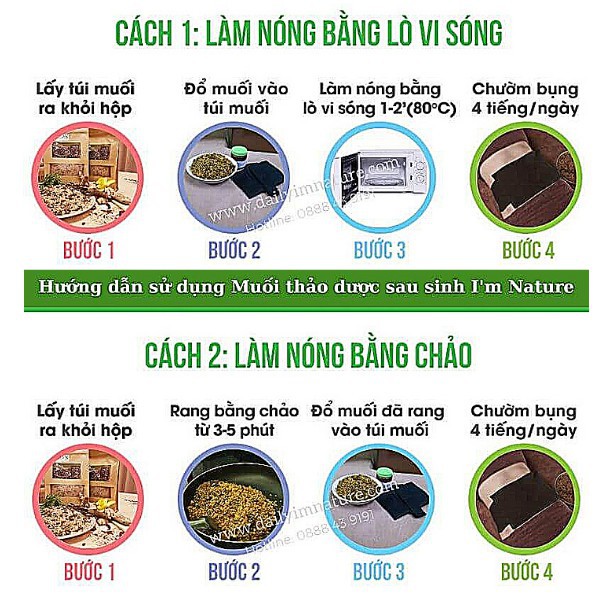 Muối Thảo mộc Giảm Mỡ Bụng Cho Mẹ Sau Sinh I'm Nature 1KG + Tặng Đai Chườm Muối