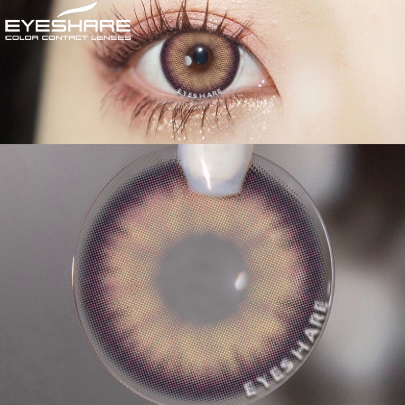 Cặp kính áp tròng EYESHARE nhiều màu sắc tùy chọn xinh xắn thời trang