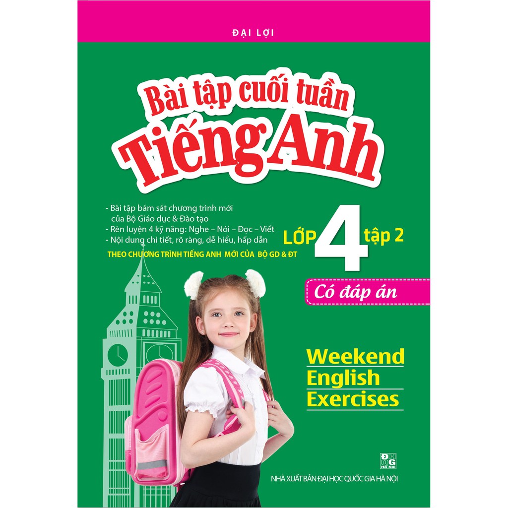 Sách - Bài tập cuối tuần tiếng Anh lớp 4 tập 2 - Có đáp án