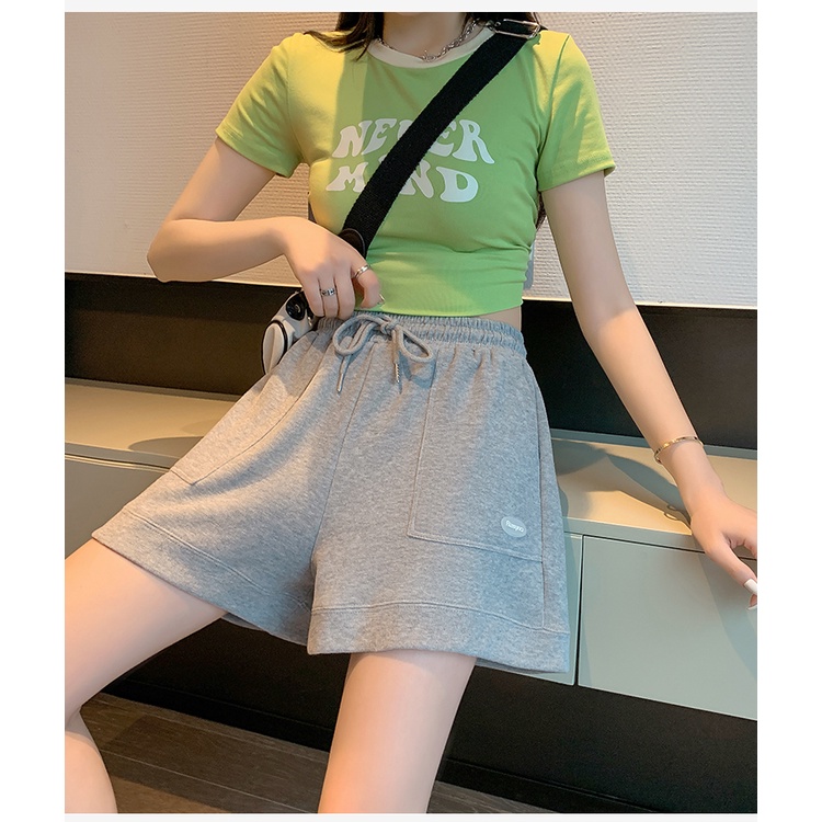 Quần Short Thể Thao Ống Rộng Phong Cách Hàn Quốc Có 3 Màu Sắc Chọn Lựa Cho Nữ