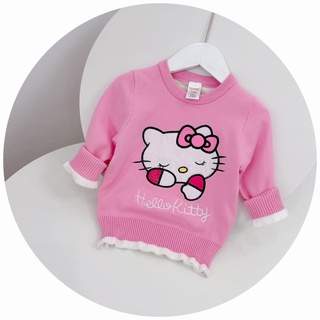 Áo len bé gái 2 lớp mèo kity cực yêu