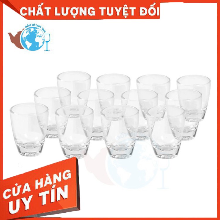 Bộ 6 ly chén thủy tinh uống nước uống rượu loại nhỏ- chén hạt mít.