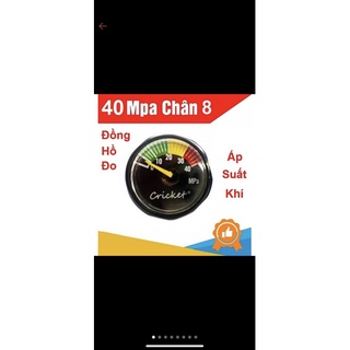 Đồng Hồ Đo Áp Suất khí nén Van Criket chân ren 8mm 1 cặp