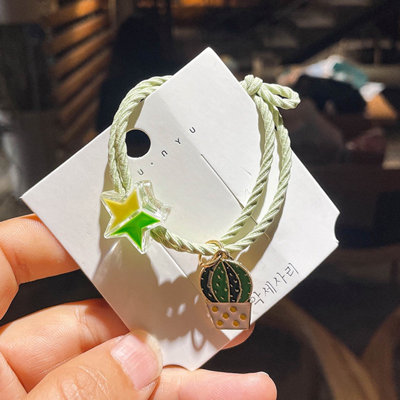 Dây Buộc Tóc Cao Su Họa Tiết Ngôi Sao Thời Trang Hàn Quốc