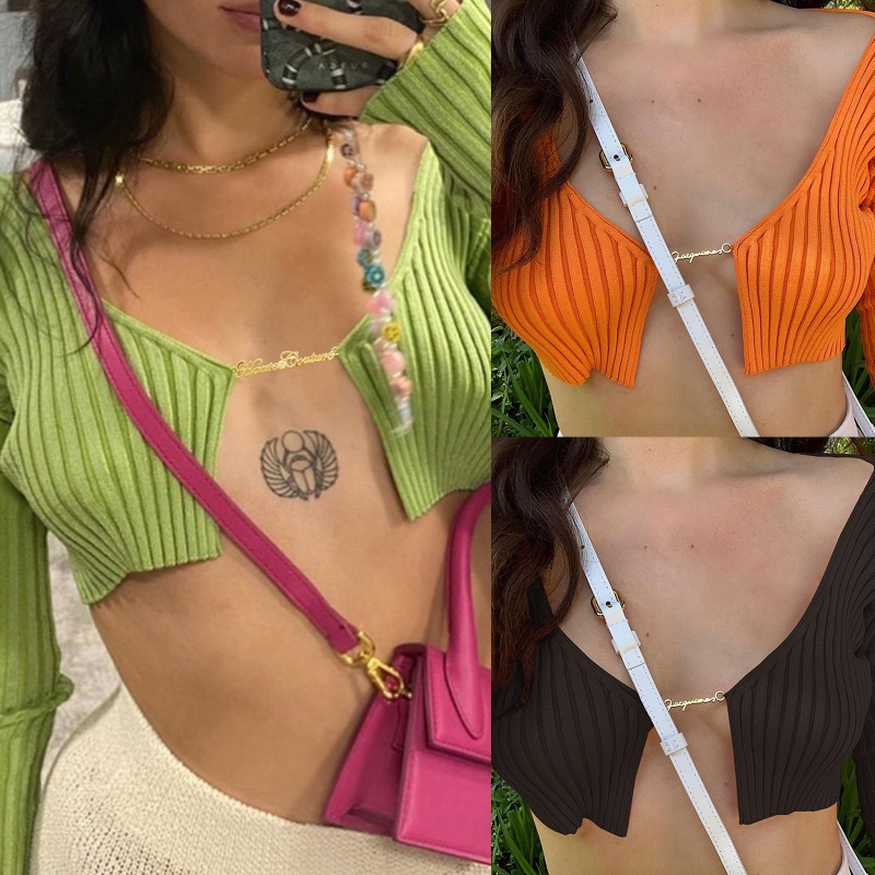 Áo Khoác Cardigan Dệt Kim Mỏng Dáng Ngắn Cổ Chữ V Tay Dài Chống Nắng Thời Trang Gợi Cảm Cho Nữ