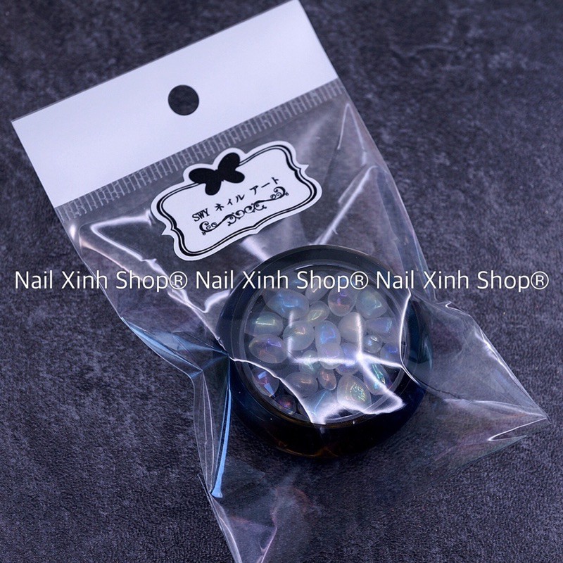 Hủ đá nail trang trí phong cách Nhật, phụ kiên nail cao cấp, phụ kiện nail hot 2021