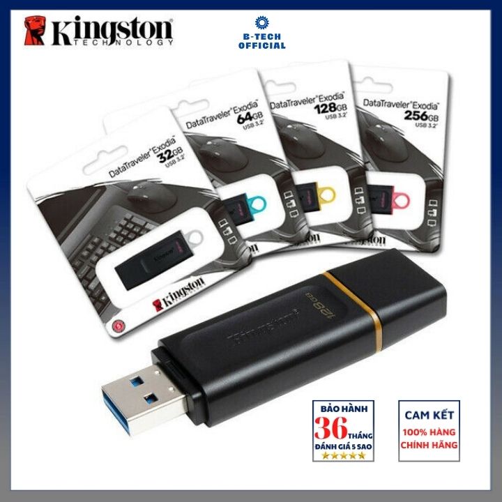 USB kingston 32GB 64GB 3.2 Gen 1 Kingston DataTraveler Exodia DTX - CHÍNH HÃNG BẢO HÀNH 36T