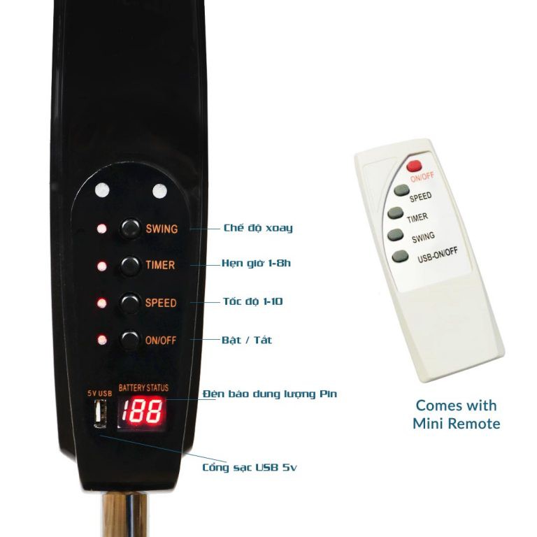 [Big Sale 24h] Quạt Năng Lượng Mặt Trời JINDIAN ,Quạt Tích Điện Kết Hợp Sạc USB Cho Điện Thoại , 220V  ABM SOLAR | BigBuy360 - bigbuy360.vn