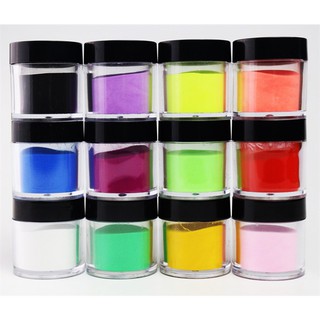Set 12 hộp bột đắp hoa làm nail để tạo hình hoa trên móng chuyên nghiệp