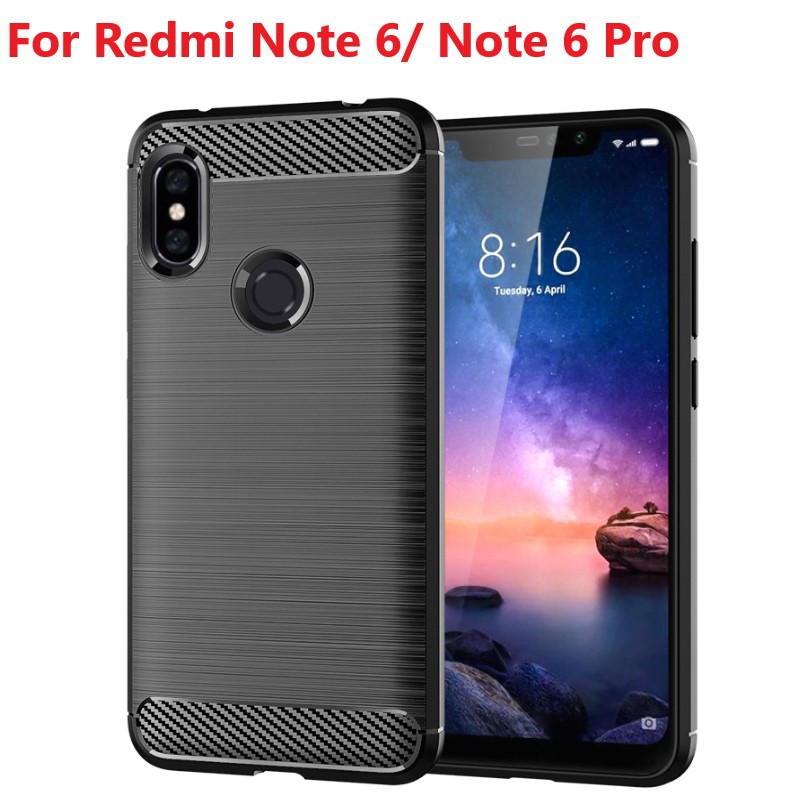 Ốp lưng Xiaomi Redmi Note 6 Pro/ Redmi Note 6 Fiber Carbon chống sốc cao cấp, cực bền cực ôm máy