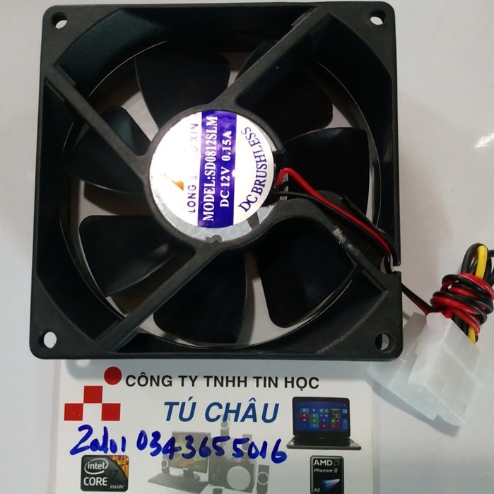 Quạt Case 9Cm / Dày 2.5Cm - Điện áp DC 12V