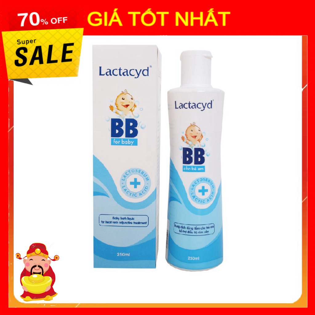 Sữa tắm Lactacyd BB rôm sẩy 250ml, nhẹ nhàng rửa sạch và bảo vệ da của bé, từ đó hỗ trợ phòng ngừa rôm