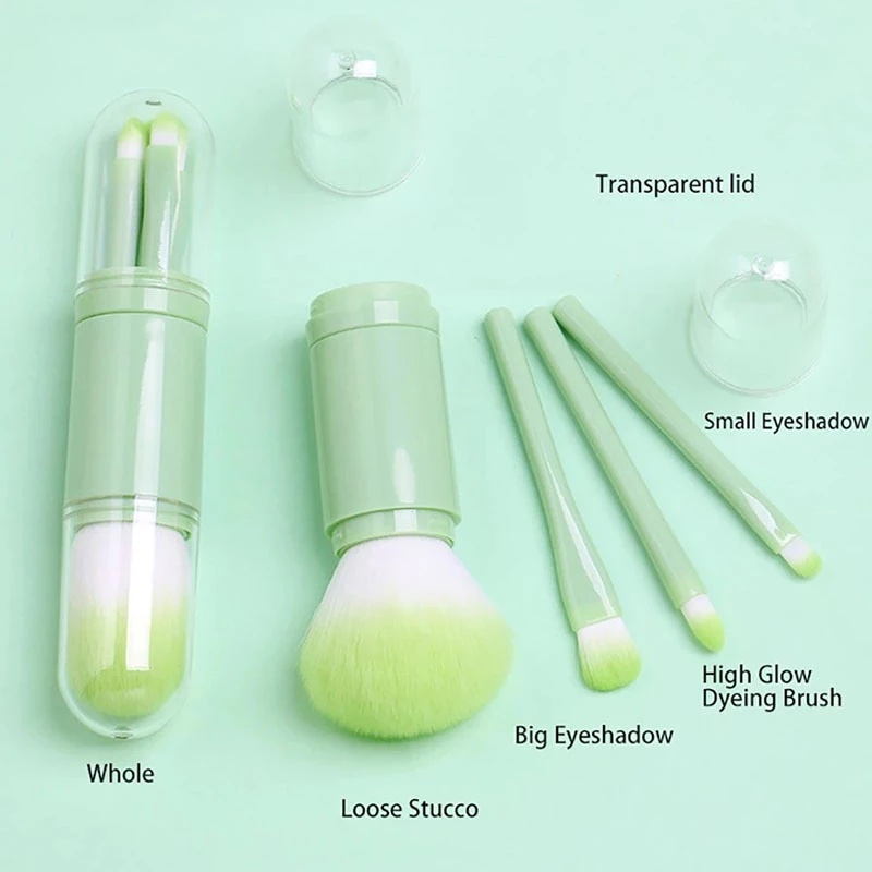 Bộ Cọ Trang Điểm 4 Trong 1 Chuyên Nghiệp / Bộ Cọ Trang Điểm / Kem Nền / Phấn Phủ / Che Khuyết Điểm / Kẻ Mắt / Phấn Mắt