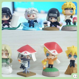 Set 8 mô hình hokage naruto chibi 5cm