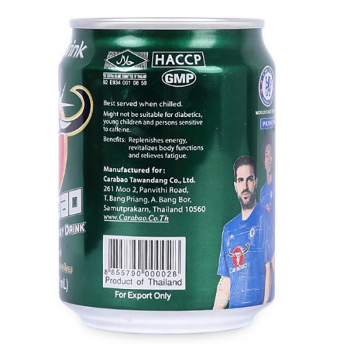 Nước tăng lực Carabao Thailand lon 250 ml
