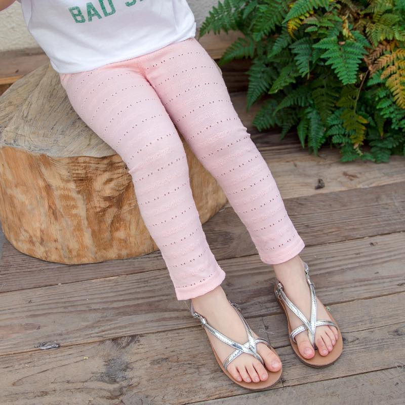 Quần legging cho bé gái lỗ 7 màu, chất cotton cực xịn sò